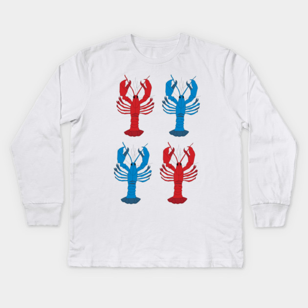 4 Lobster Kids Long Sleeve T-Shirt by DickinsonDesign