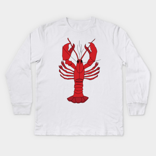 Red Lobster Kids Long Sleeve T-Shirt by DickinsonDesign