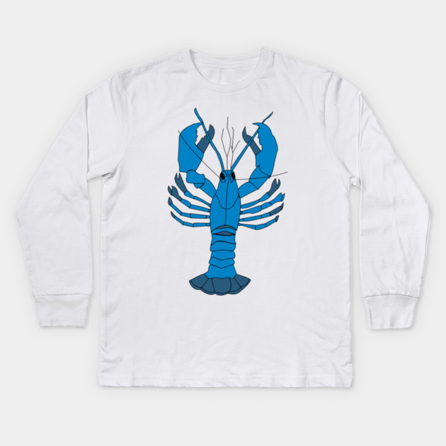 Blue Lobster Kids Long Sleeve T-Shirt by DickinsonDesign