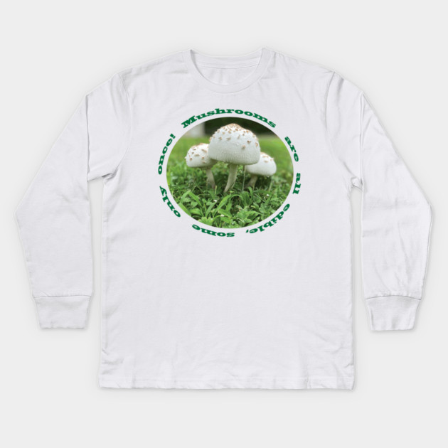 Mushrooms Kids Long Sleeve T-Shirt by DickinsonDesign