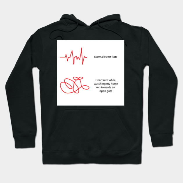 Heartbeat with Horses Hoodie by DickinsonDesign