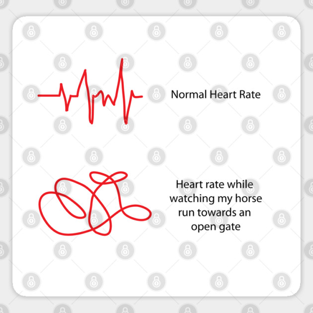 Heartbeat with Horses Sticker by DickinsonDesign
