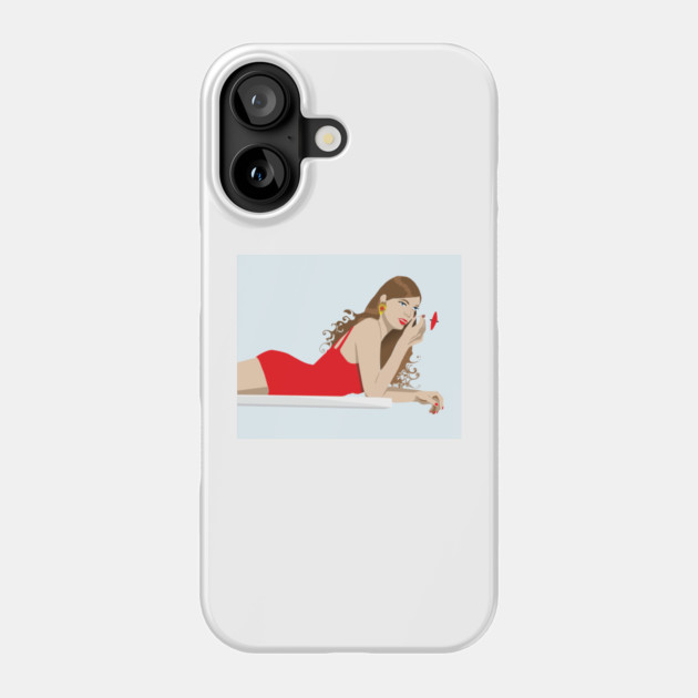 Women on a Diving Board Phone Case by DickinsonDesign