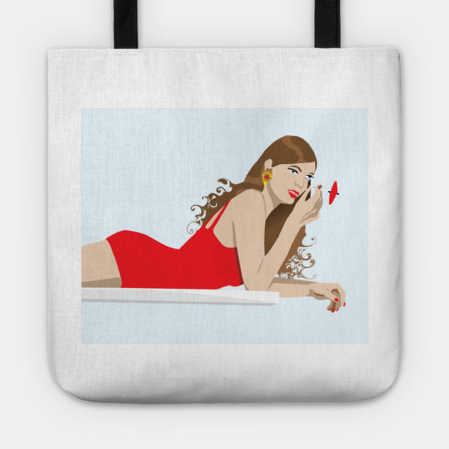 Women on a Diving Board Tote by DickinsonDesign