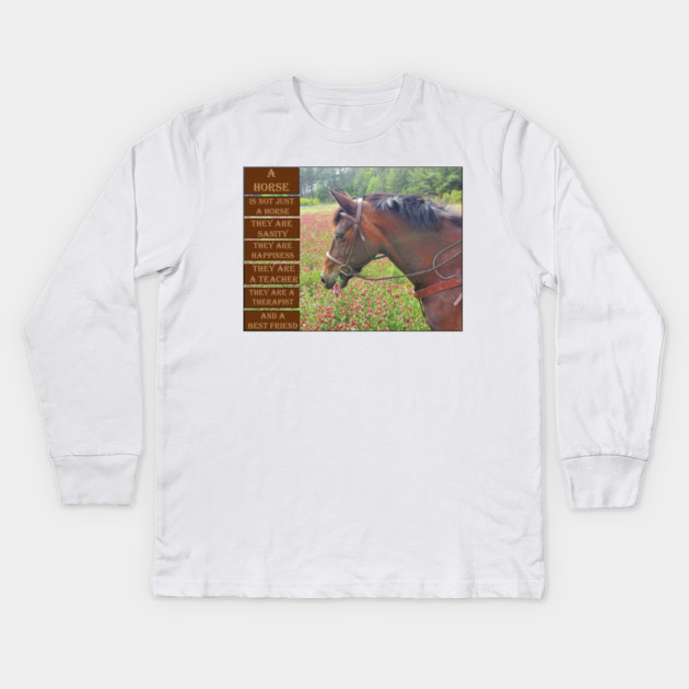 What is a Horse Kids Long Sleeve T-Shirt by DickinsonDesign