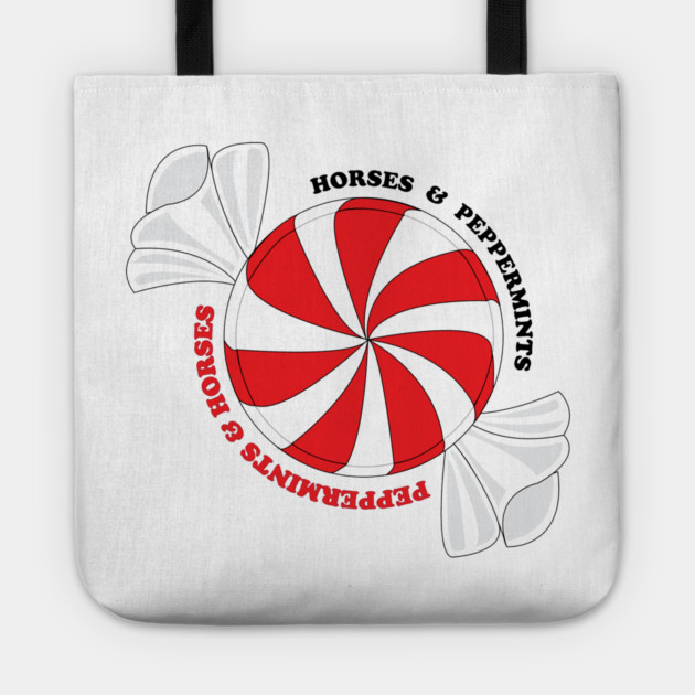 Peppermints and Horses Tote by DickinsonDesign