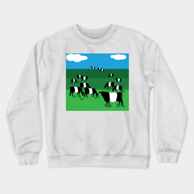 Belted Galloway Cattle Crewneck Sweatshirt by DickinsonDesign