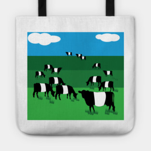 Belted Galloway Cattle Tote