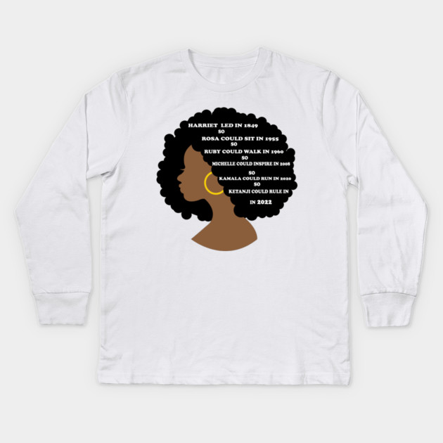 Strong Black Women Kids Long Sleeve T-Shirt by DickinsonDesign