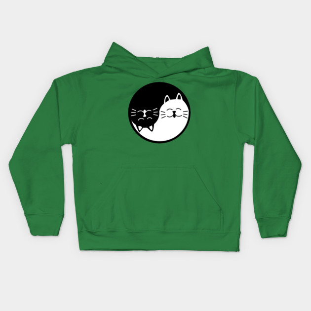 Cat Yin Yang Kids Hoodie by DickinsonDesign
