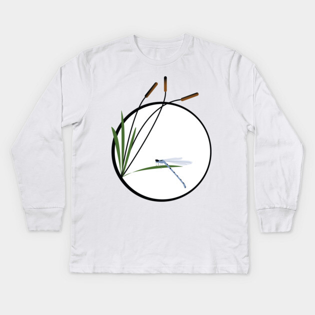 Dragonfly Kids Long Sleeve T-Shirt by DickinsonDesign