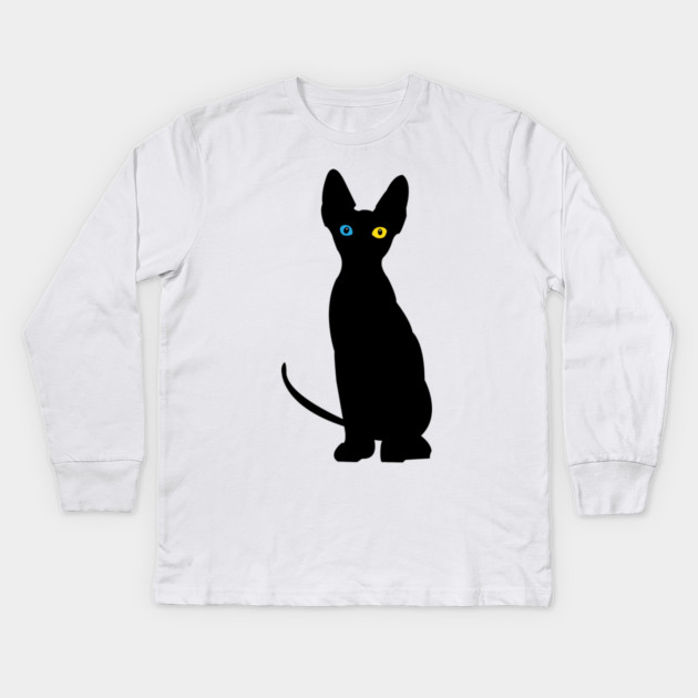 Sphynx Cat Kids Long Sleeve T-Shirt by DickinsonDesign