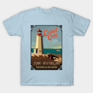 Cabot Cove Lighthouse and crime scene T-Shirt