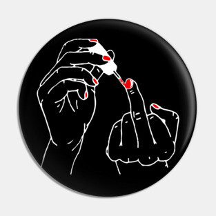 Painted Middle Finger Nail Pin