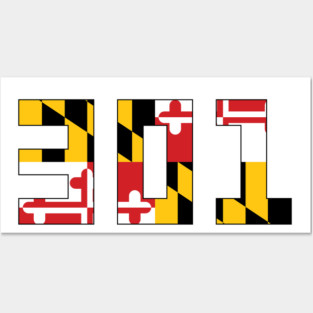 301 Maryland Flag Posters and Art
