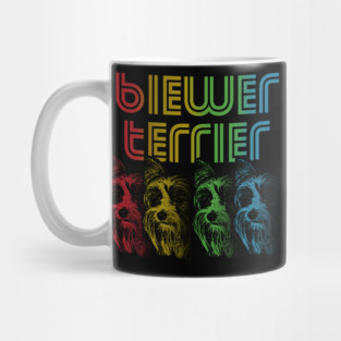 Cool Retro Groovy Biewer Terrier Dog Mug