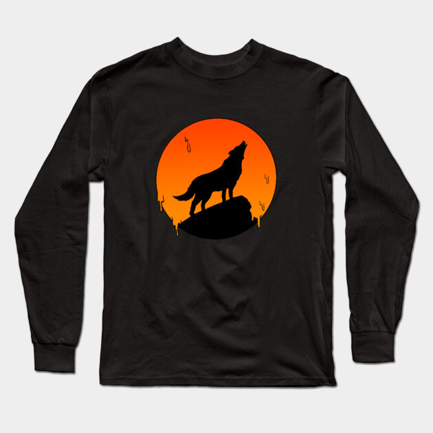 Wolf Long Sleeve T-Shirt by coffeeman