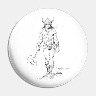 Frazetta Barbarian Pin