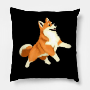 Happy Shiba Inu Dog Pillow