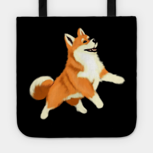 Happy Shiba Inu Dog Tote by logiamerch