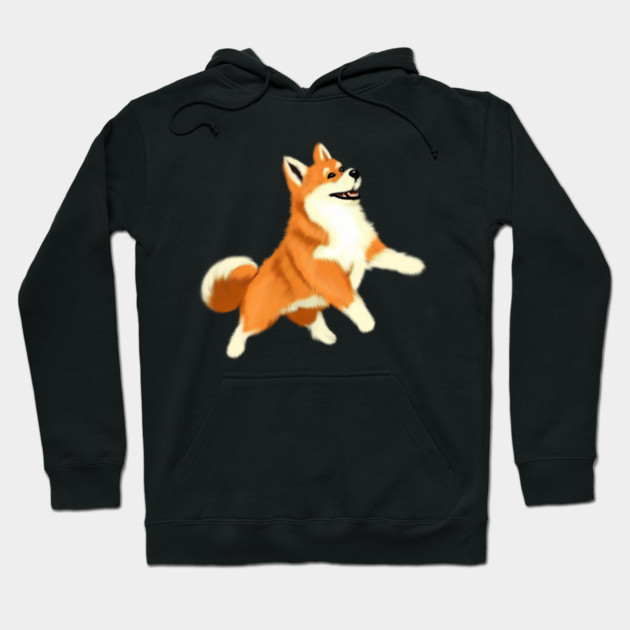 Happy Shiba Inu Dog Hoodie by logiamerch