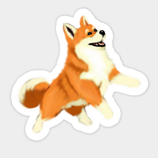 Happy Shiba Inu Dog Sticker by logiamerch