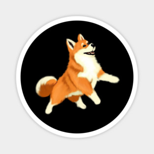 Happy Shiba Inu Dog Magnet