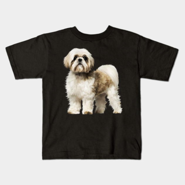 Cute Shih Tzu, Dog Lover Kids T-Shirt by logiamerch