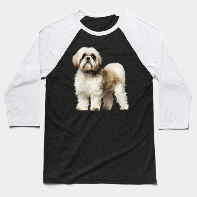Cute Shih Tzu, Dog Lover Baseball T-Shirt by logiamerch