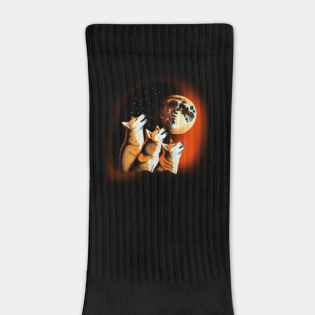 Shiba Dogs Howling at Moon, Shiba Dog Lover by logiamerch