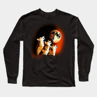 Shiba Dogs Howling at Moon, Shiba Dog Lover Long Sleeve T-Shirt