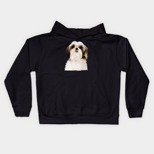 Shih tzu Dog Kids Hoodie by logiamerch