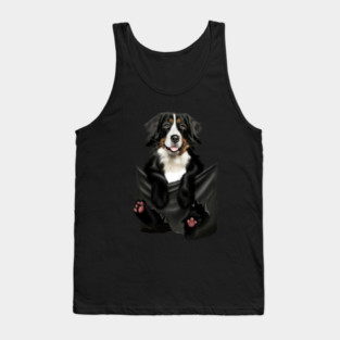 Shepherd dog inside Pocket Tank Top