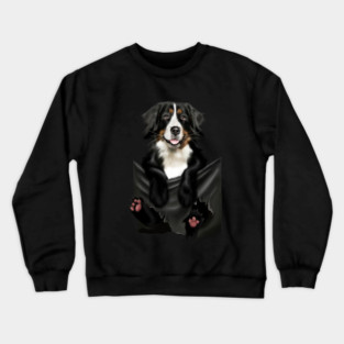 Shepherd dog inside Pocket Crewneck Sweatshirt