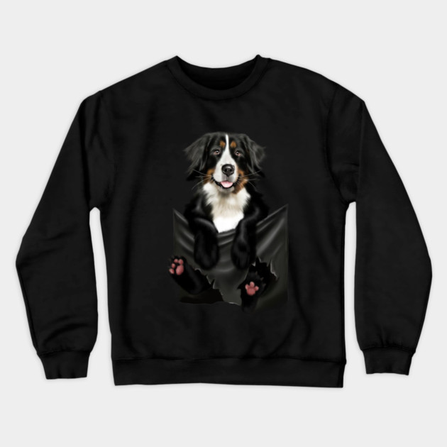 Shepherd dog inside Pocket Crewneck Sweatshirt by logiamerch