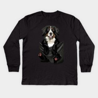 Shepherd dog inside Pocket Kids Long Sleeve T-Shirt
