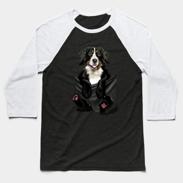 Shepherd dog inside Pocket Baseball T-Shirt by logiamerch
