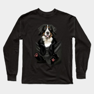 Shepherd dog inside Pocket Long Sleeve T-Shirt