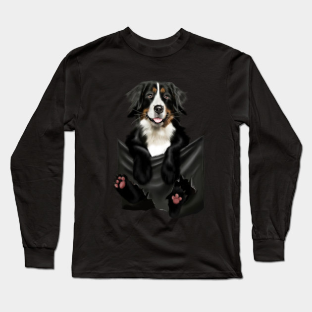 Shepherd dog inside Pocket Long Sleeve T-Shirt by logiamerch