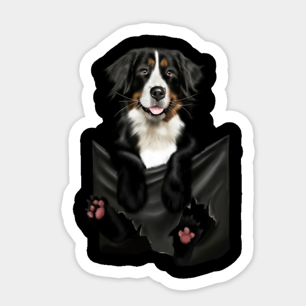 Shepherd dog inside Pocket Sticker by logiamerch