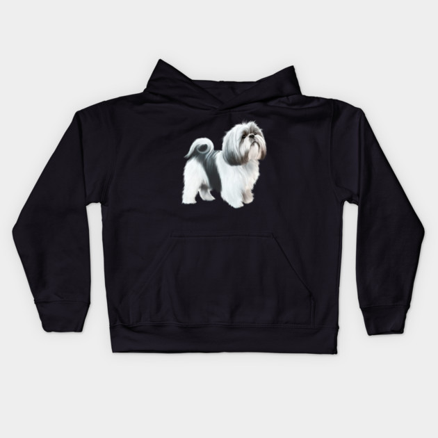 Shih tzu Dog Kids Hoodie by logiamerch