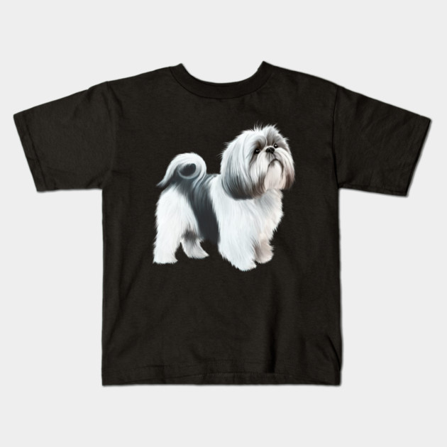 Shih tzu Dog Kids T-Shirt by logiamerch