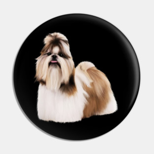 Cute Shih Tzu, Dog Lover Pin