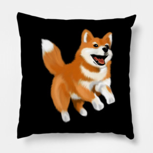 Happy Shiba Dog, Shiba Inu Lover Pillow
