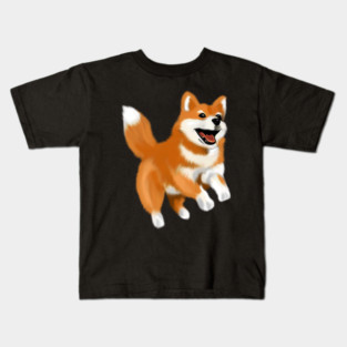 Happy Shiba Dog, Shiba Inu Lover Kids T-Shirt