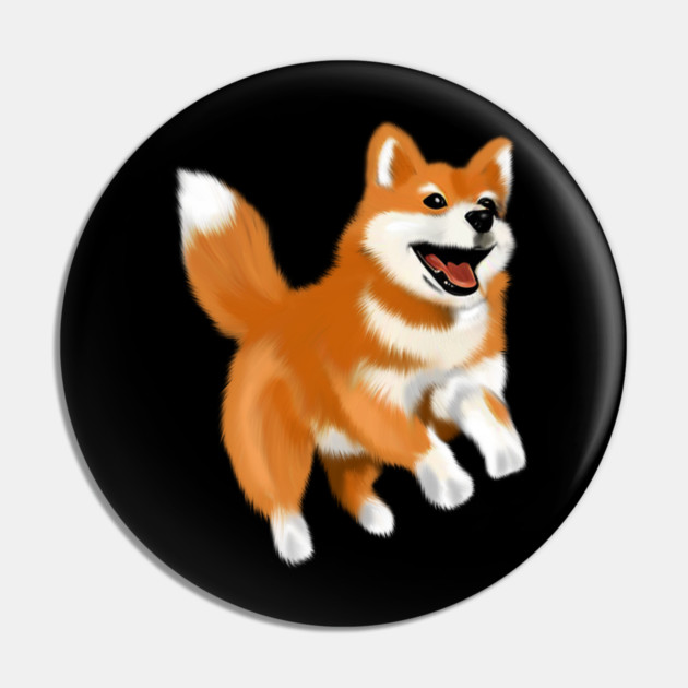 Happy Shiba Dog, Shiba Inu Lover Pin by logiamerch
