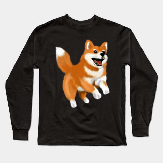 Happy Shiba Dog, Shiba Inu Lover Long Sleeve T-Shirt by logiamerch