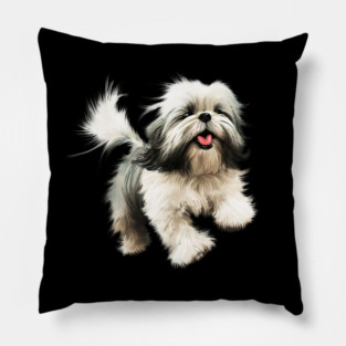 Happy Shih Tzu Dog Pillow