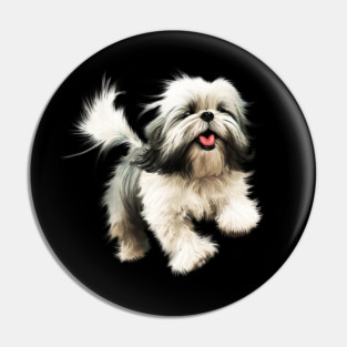 Happy Shih Tzu Dog Pin