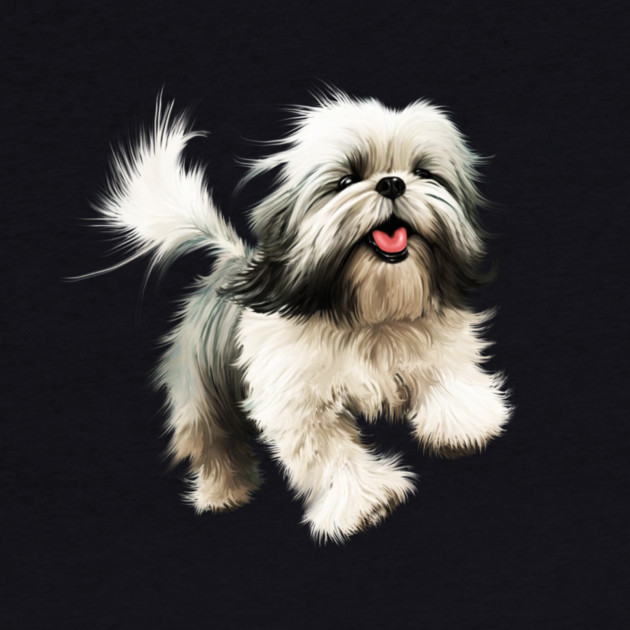 Happy Shih Tzu Dog by logiamerch